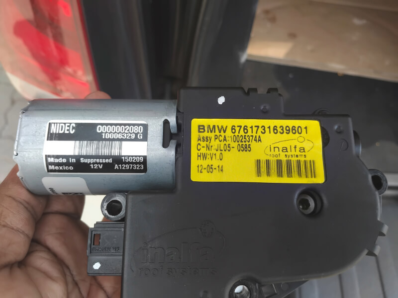 Sunroof motor damage